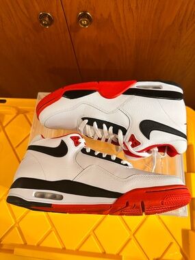 Nike Flight Legacy White/Black-University Red BQ4212-100 Men's Sneakers 2021